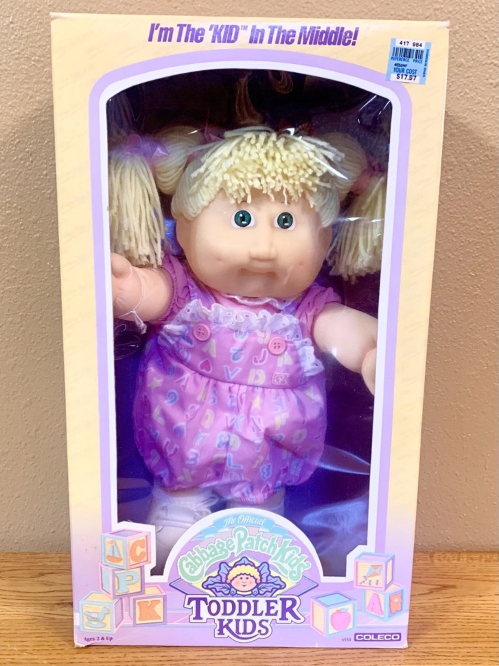 Vintage Cabbage Patch Kids Toddler Doll In Box HM2 ABC Romper ADRIENNE ALICE